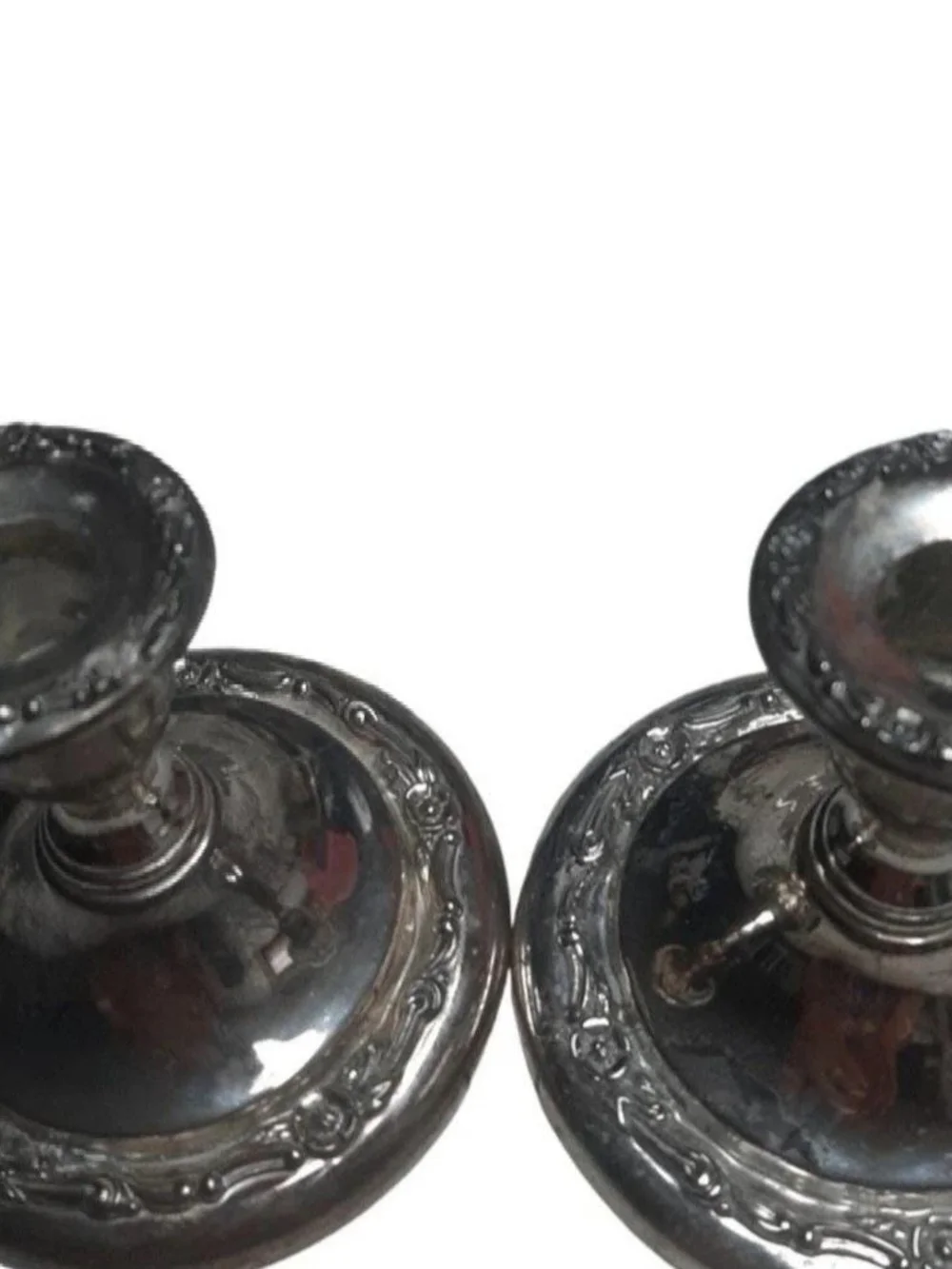 Vintage Oneida Silver Plate Candlesticks Set of 2 Made in Japan Elegant Wedding